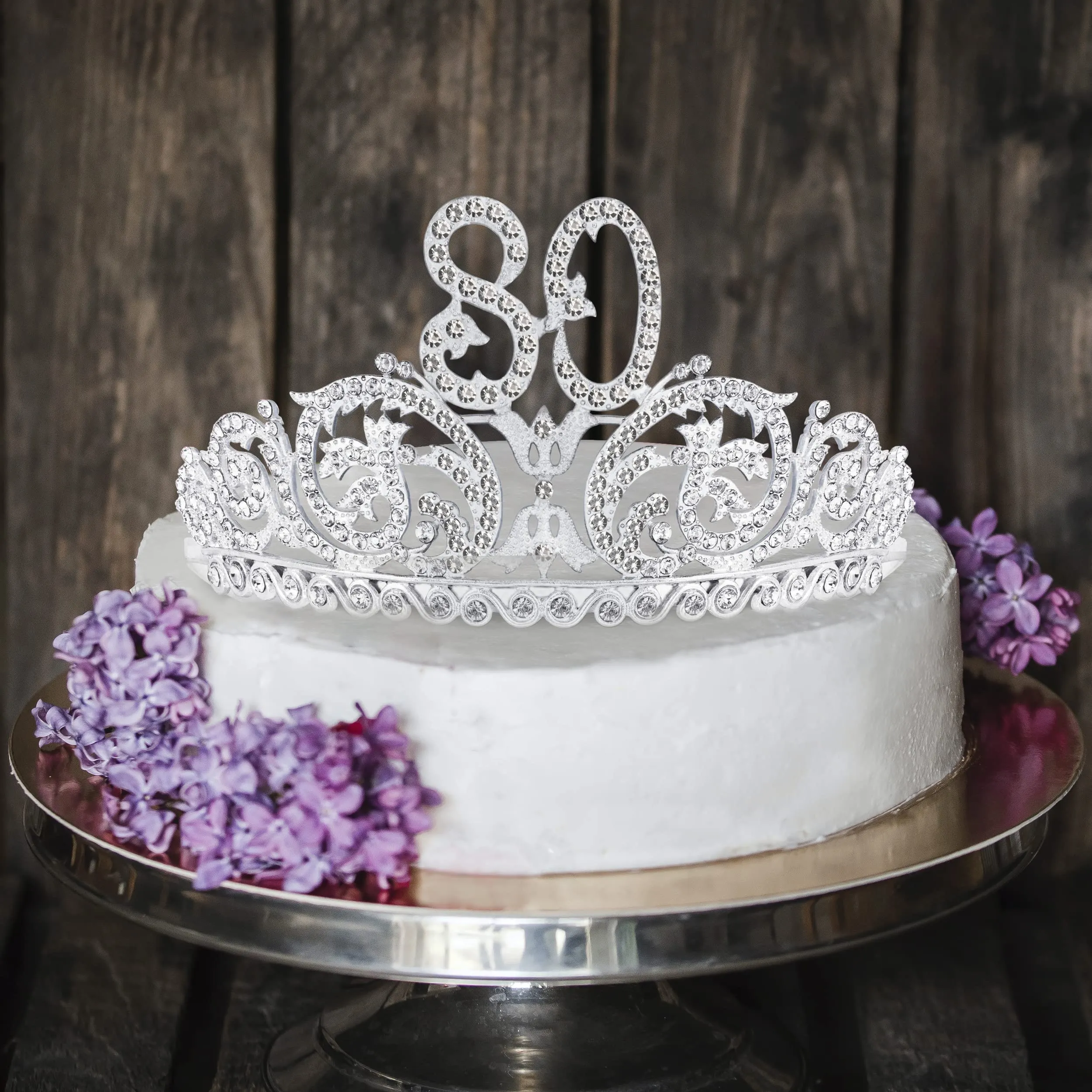 80th Birthday, 80th Birthday Tiara, 80th Birthday Decorations for Women,80th Birthday