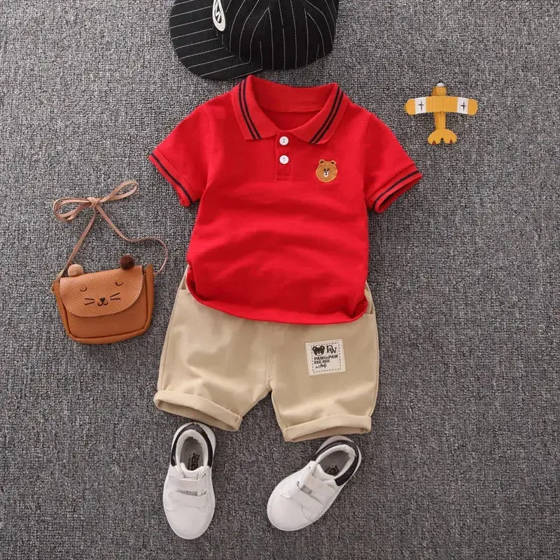 ARWEN AJH  Children Clothing mother Kids Clothes Children's Sets Boys T-shirt Shorts Summer Cotton Short sleeve fashion Suit