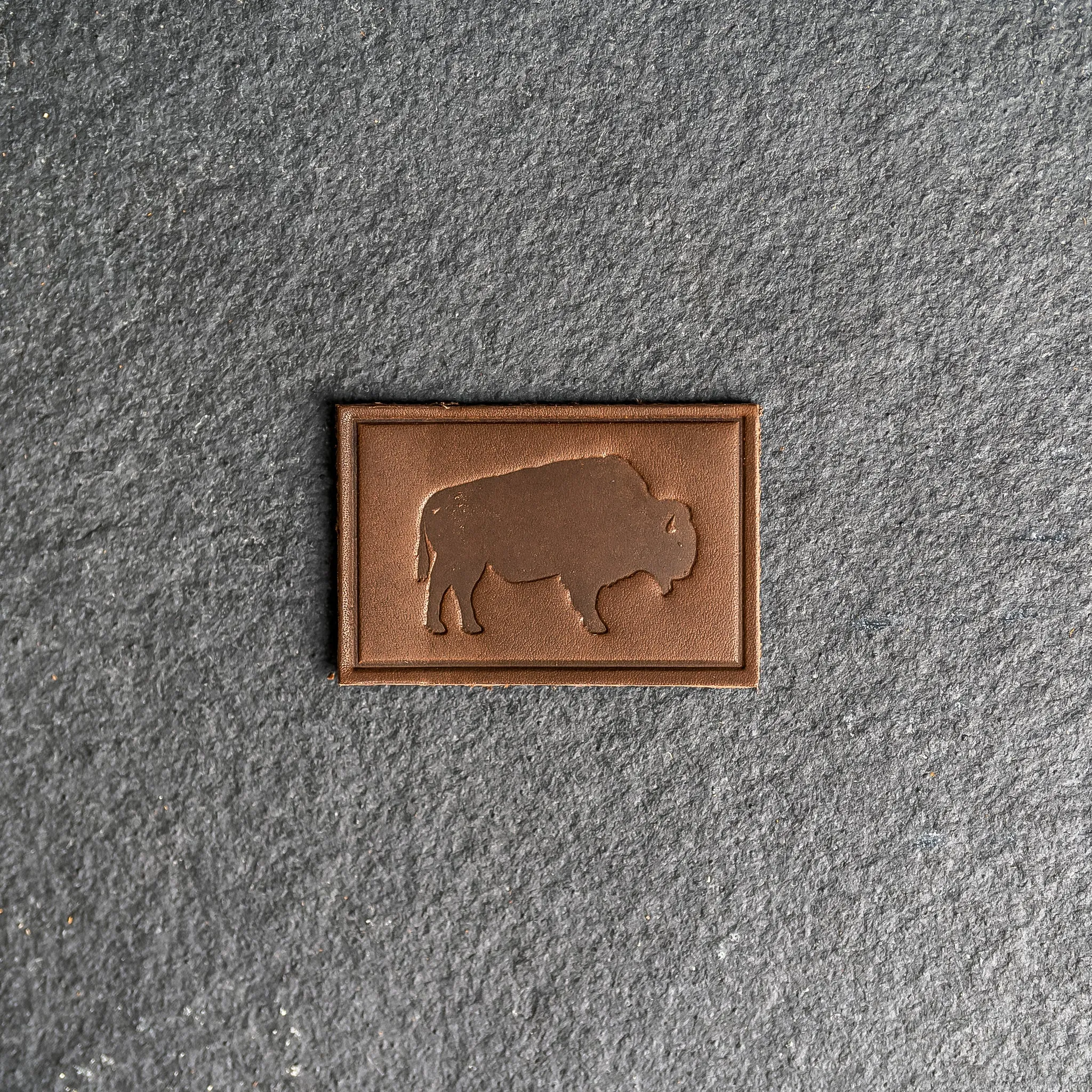 Bison Leather Patches with optional Velcro added