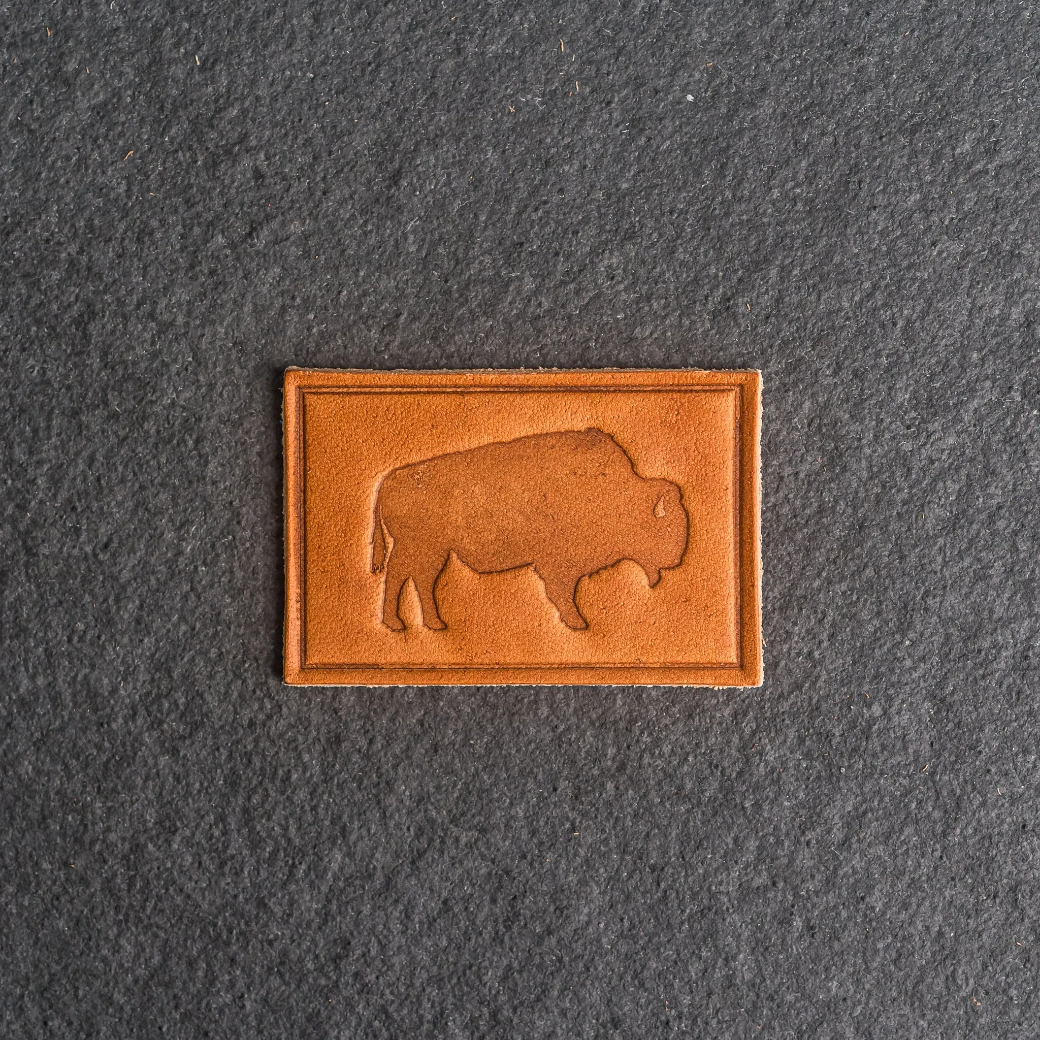 Bison Leather Patches with optional Velcro added