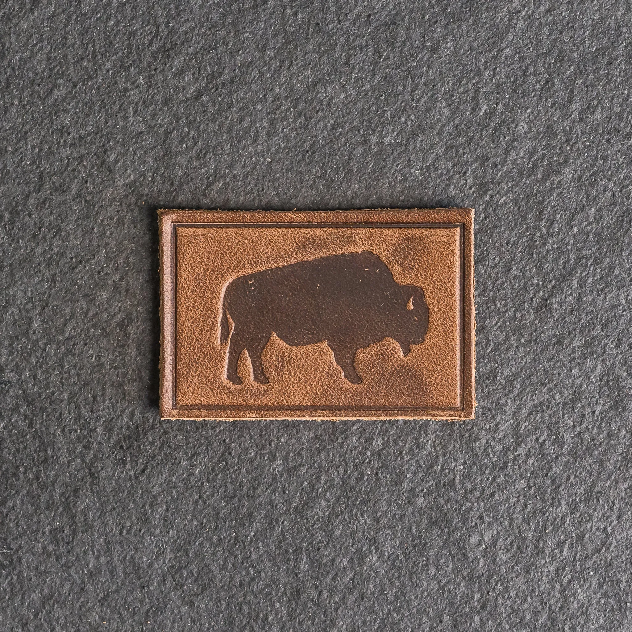 Bison Leather Patches with optional Velcro added