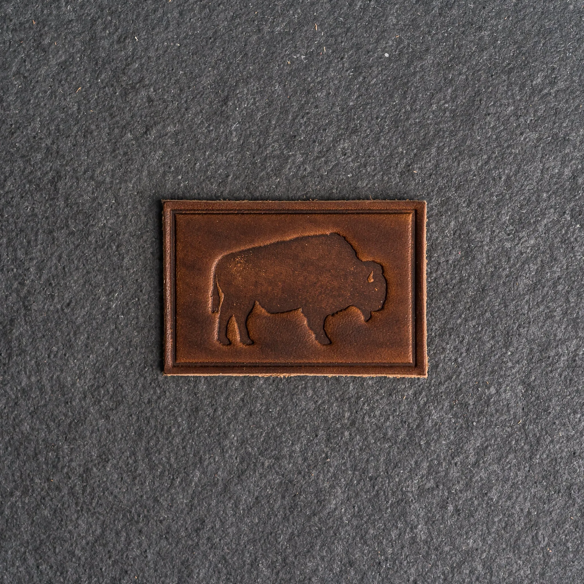 Bison Leather Patches with optional Velcro added