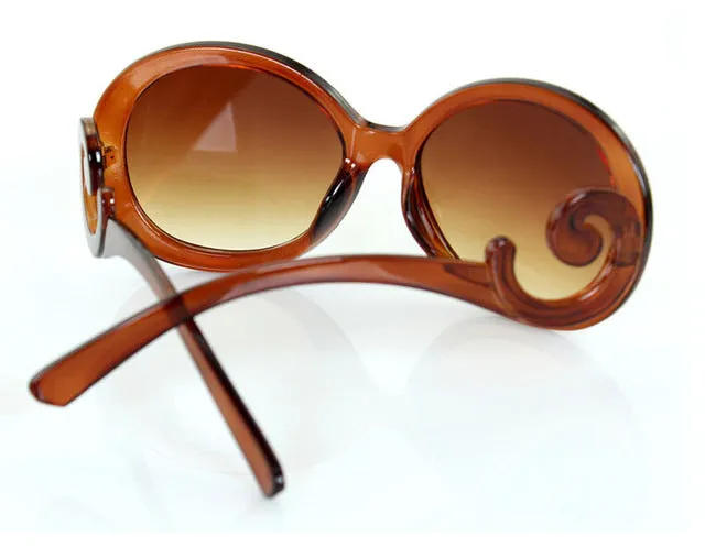 D new fashion sunglasses for women's Retro Round Waves Butteryfly Design Vintage Sun glasses Novelty UV400