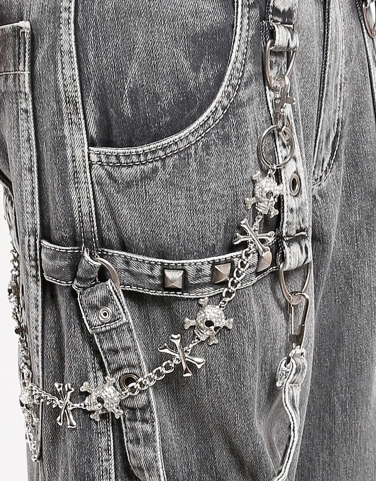DIAMOND SKULL WALLET CHAIN