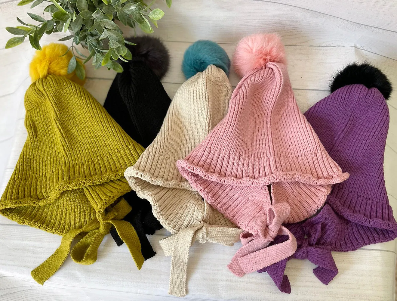 Kids  Pom Pom Hats