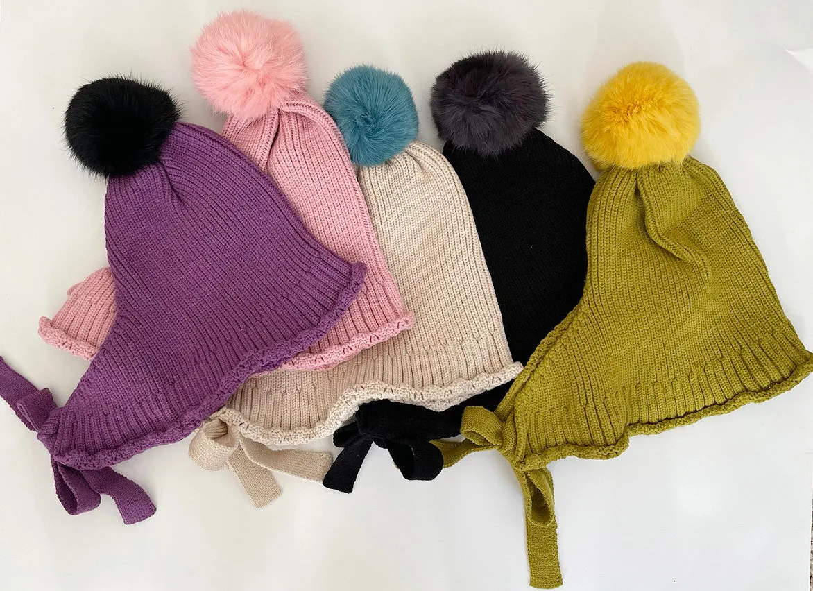 Kids  Pom Pom Hats