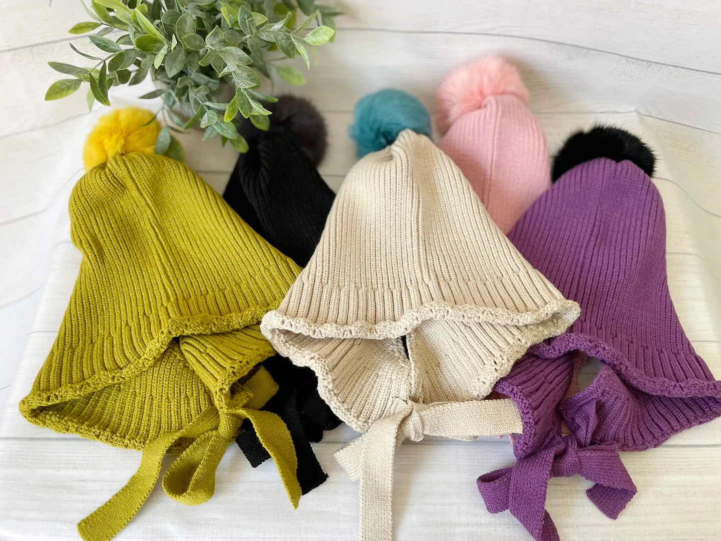 Kids  Pom Pom Hats