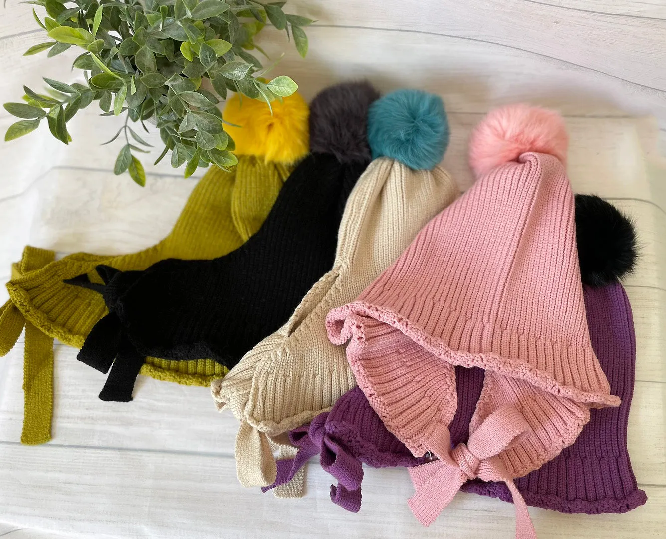 Kids  Pom Pom Hats