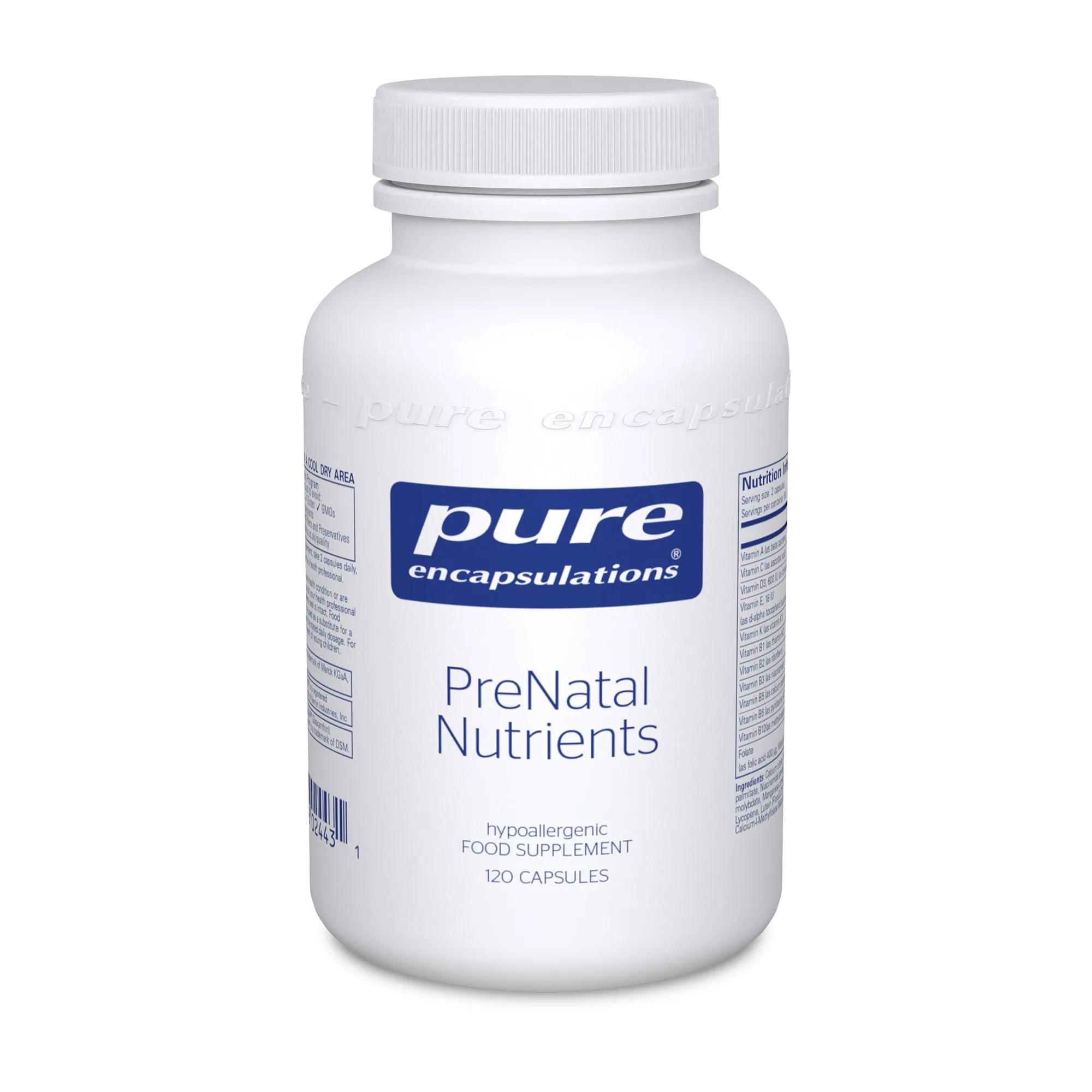 Pure Encapsulations PreNatal Nutrients 120 caps