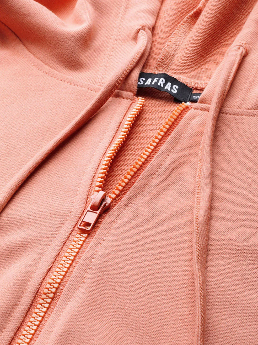 Women Peach Terry Hooded Jacket